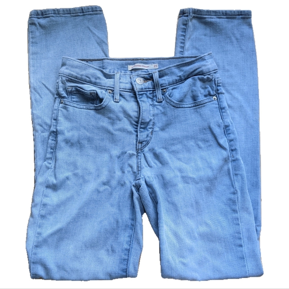 Levi's 314 shaping straight blue jeans